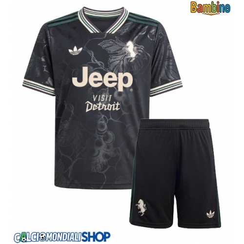 Maglie da calcio Juventus Terza Maglia Bambino 2025-26 Manica Corta + Pantaloni corti)